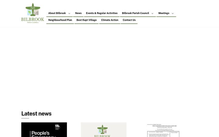 Screenshot of bilbrookparishcouncil.gov.uk