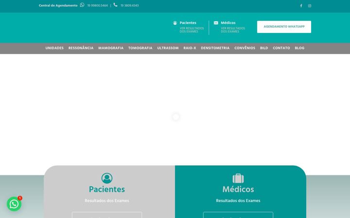 Екранна снимка на bilddiagnosticos.com.br