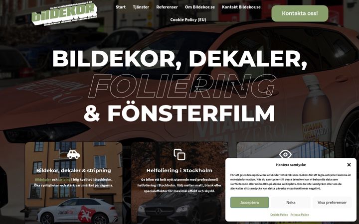 Screenshot of bildekor.se