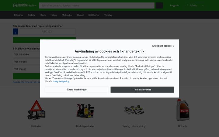 Screenshot of bildelaronline24.se