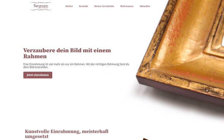 Screenshot of bilderrahmen-bergmann.at