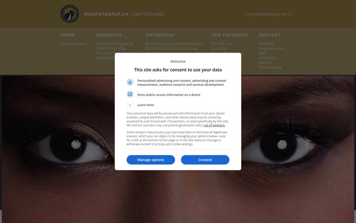 Screenshot of bildfotograf.ch