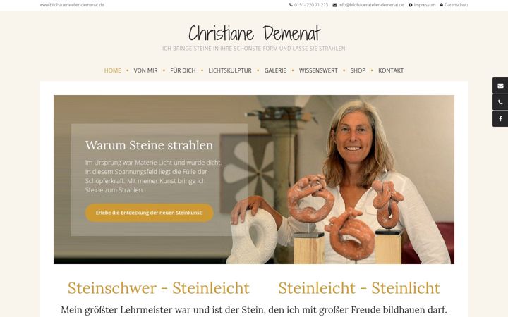 Screenshot of bildhaueratelier-demenat.de