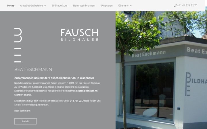 Ekrānuzņēmums no bildhaueratelier.ch