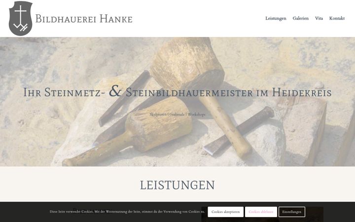 Screenshot of bildhauerei-hanke.de