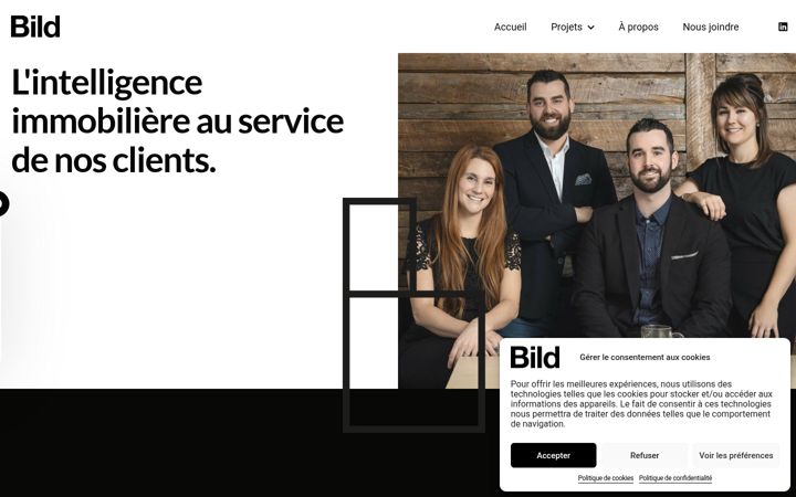 Captura de ecrã de bildimmobilier.ca