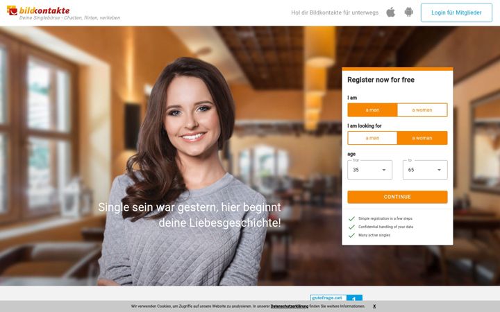 Screenshot of bildkontakte.at
