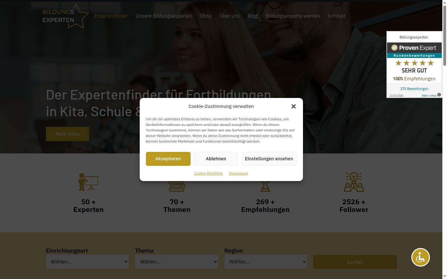 Screenshot van de toestemmingsbanner zoals getoond vóór enige interactie
