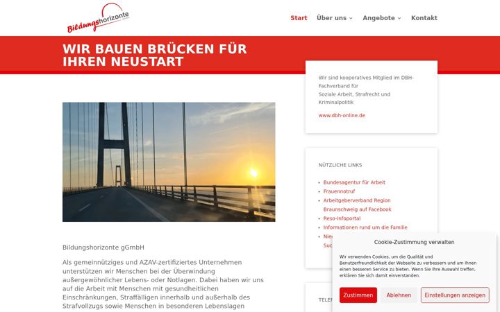 Screenshot of bildungshorizonte.de