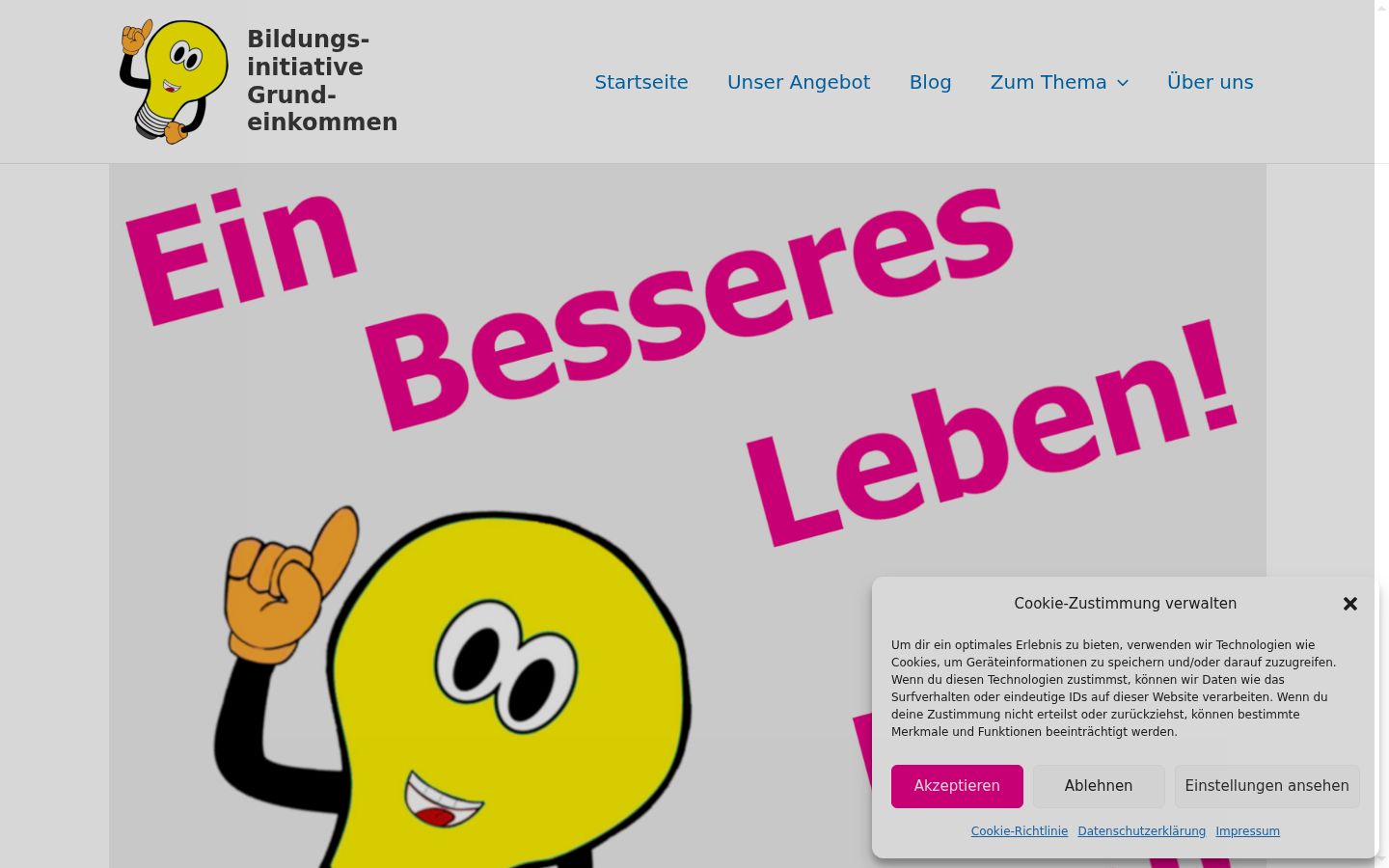 Capture d'écran de la bannière de consentement affichée avant toute interaction
