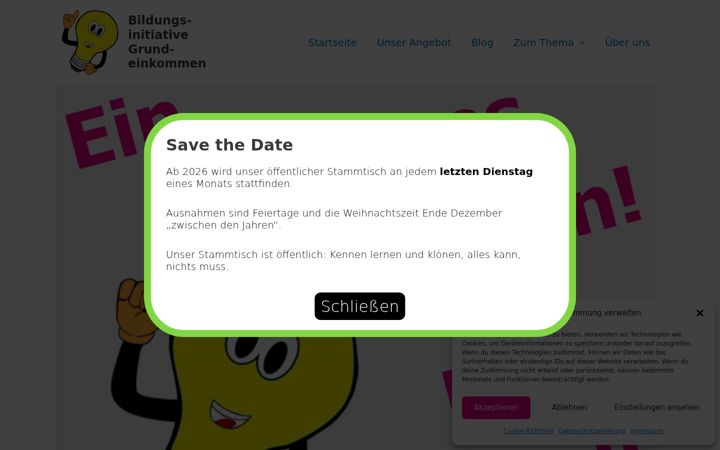 Screenshot of bildungsinitiative-grundeinkommen.de