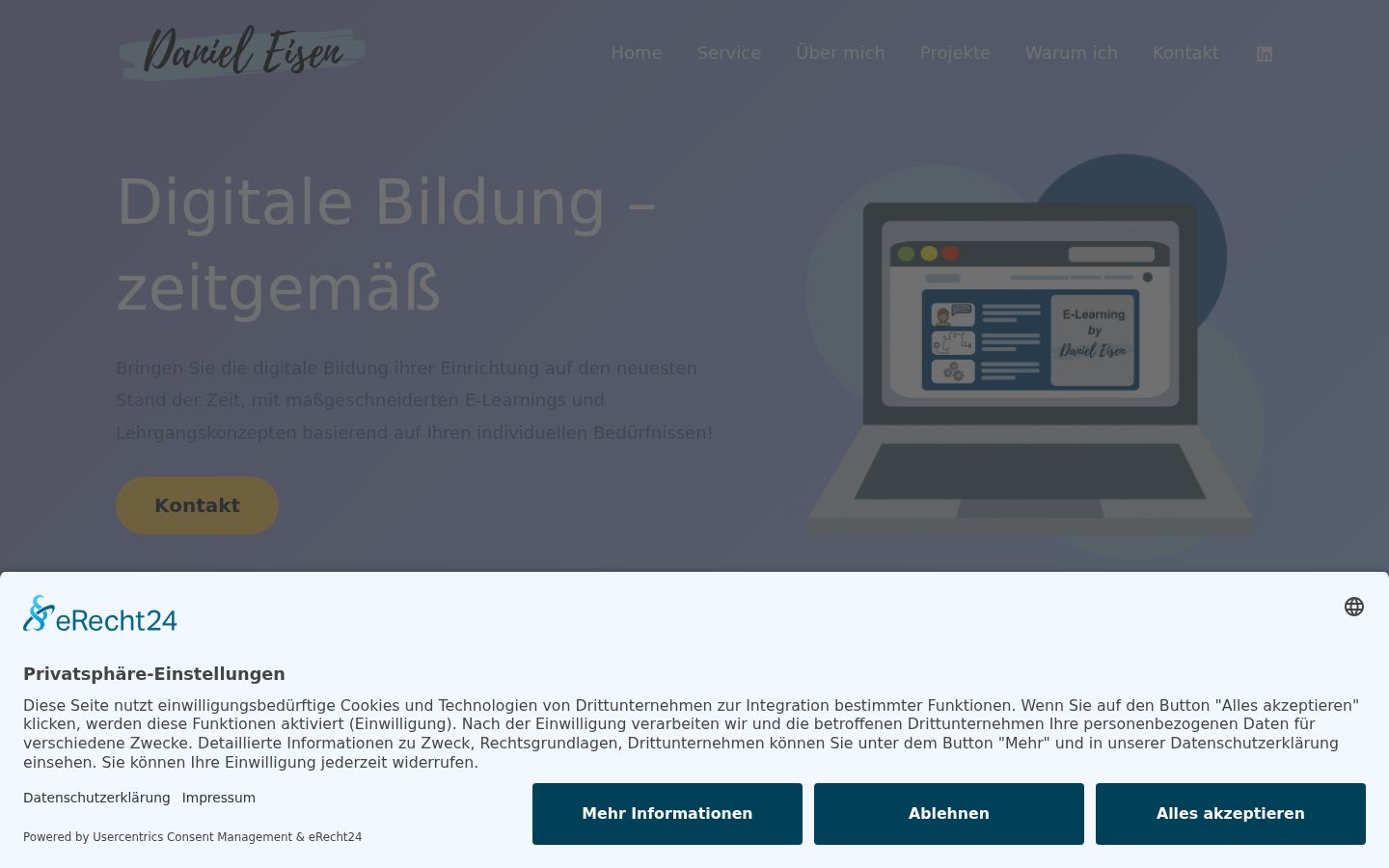 Screenshot tal-banner tal-kunsens muri qabel kwalunkwe interazzjoni