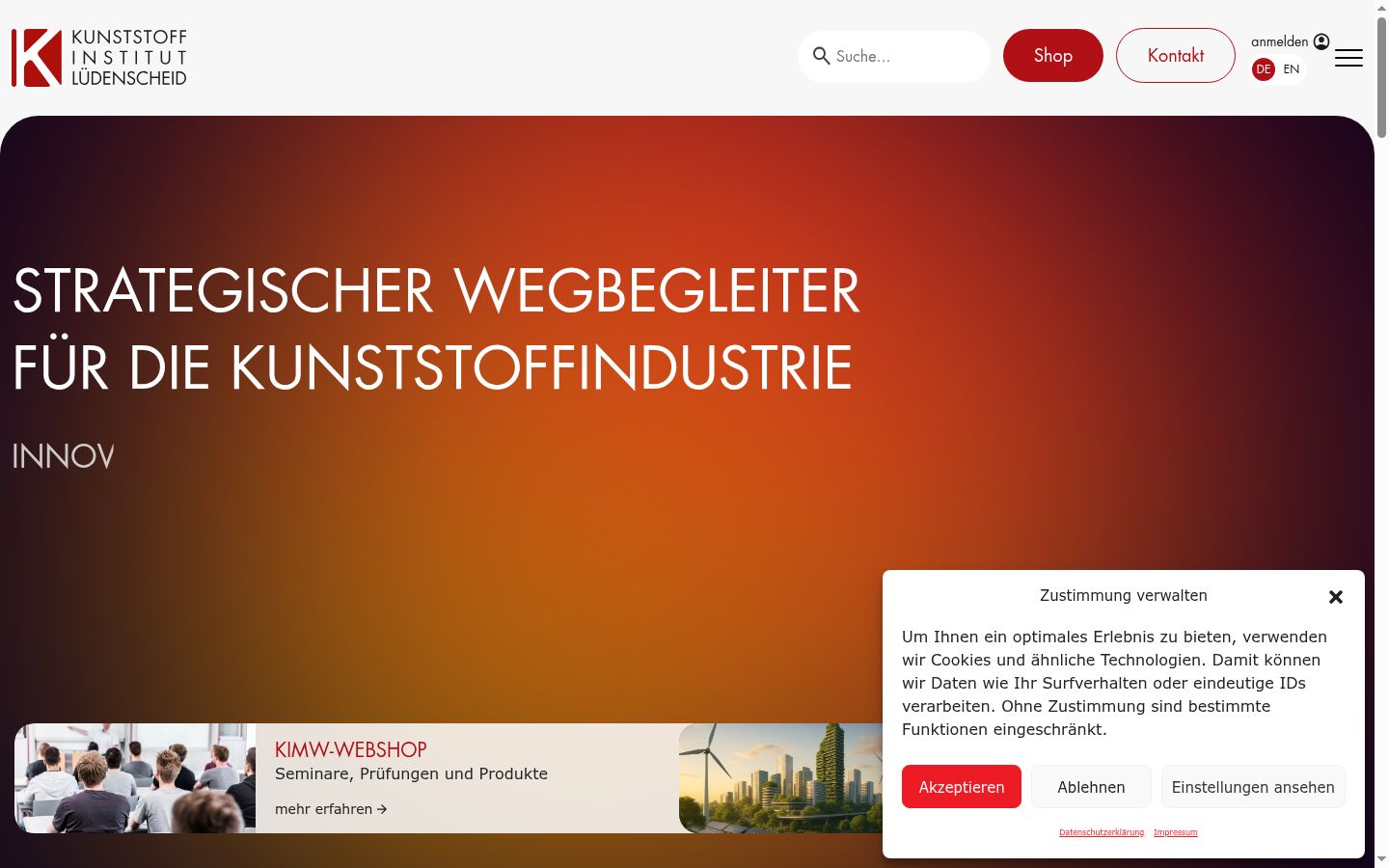 Screenshot of the consent banner shown before any interaction