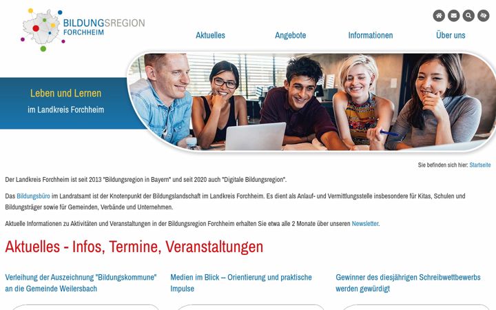 Екранна снимка на bildungsregion-forchheim.de