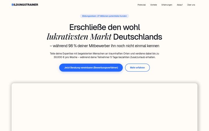 Screenshot of bildungstrainer.com