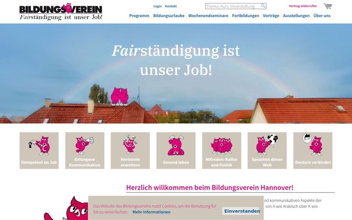 Screenshot stránky bildungsverein.de