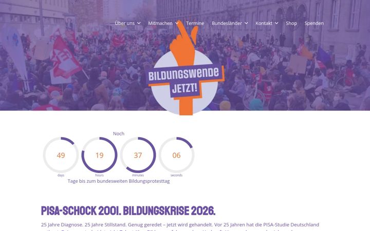 Screenshot of bildungswende-jetzt.de