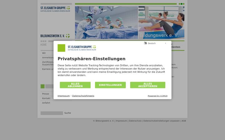 Screenshot of bildungswerk-herne.de