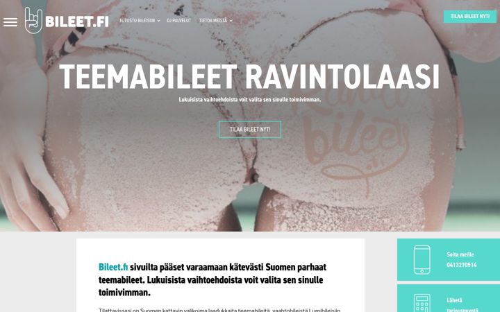 Screenshot of bileet.fi