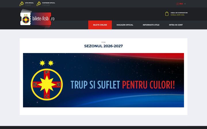 Screenshot of bilete-fcsb.ro