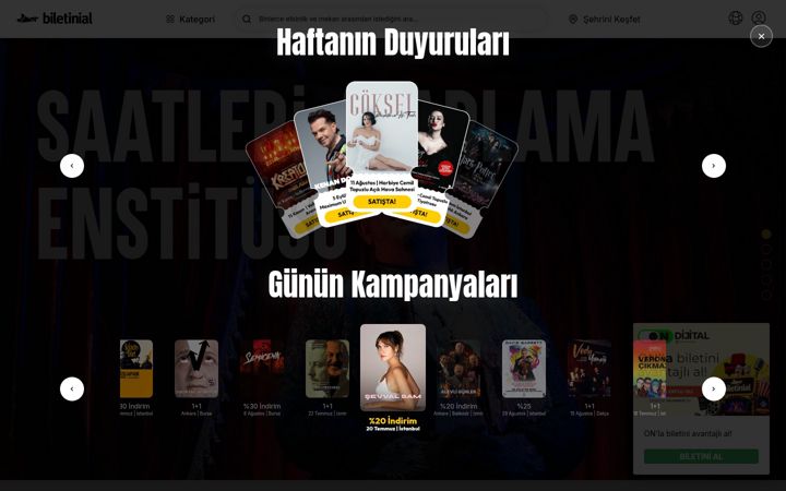 Screenshot di biletinial.com
