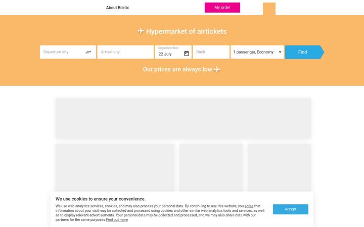 Screenshot van biletix.ru