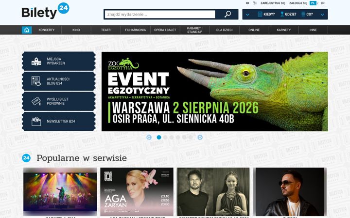 Screenshot of bilety24.pl