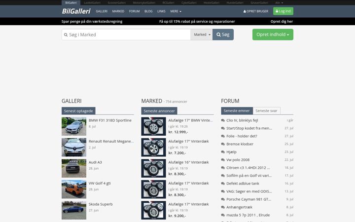 Screenshot of bilgalleri.dk