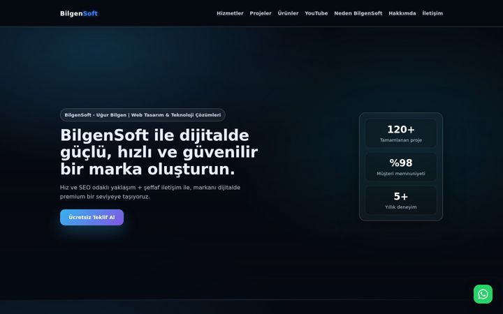 Screenshot of bilgensoft.com