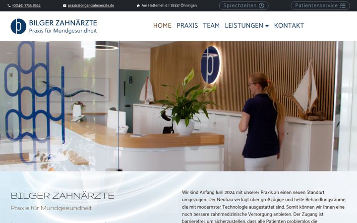 Képernyőkép: bilger-zahnaerzte.de