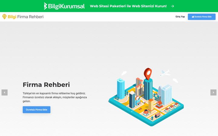 Screenshot of bilgifirmarehberi.com