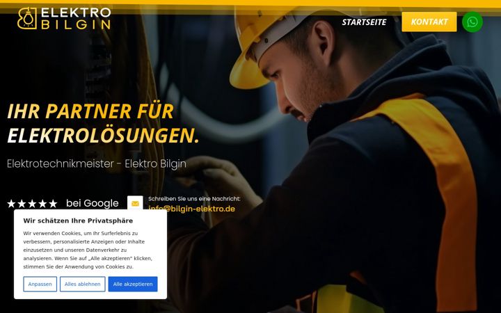 Screenshot of bilgin-elektro.de