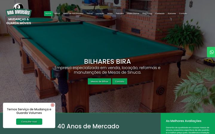 Екранна снимка на bilharesbira.com.br