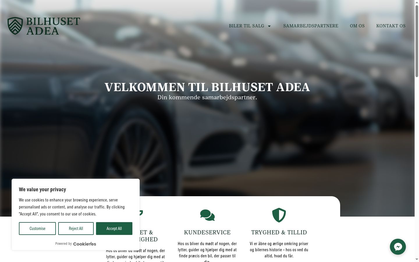 Screenshot van de toestemmingsbanner zoals getoond vóór enige interactie