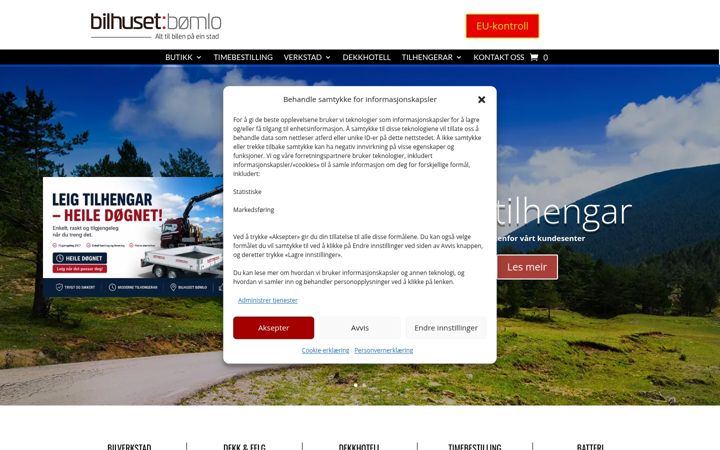 Screenshot of bilhusetbomlo.no