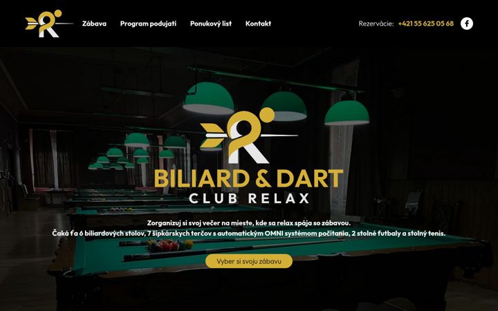 Screenshot of biliardclubrelax.sk
