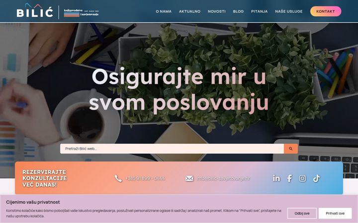 Screenshot of bilic-savjetovanje.hr