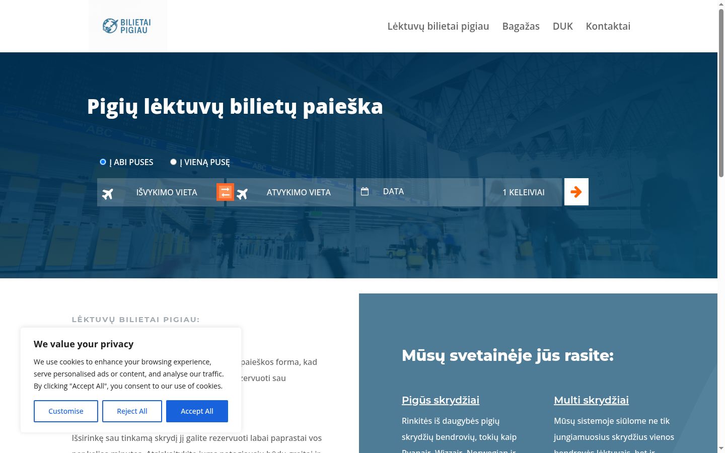 Screenshot tal-banner tal-kunsens muri qabel kwalunkwe interazzjoni