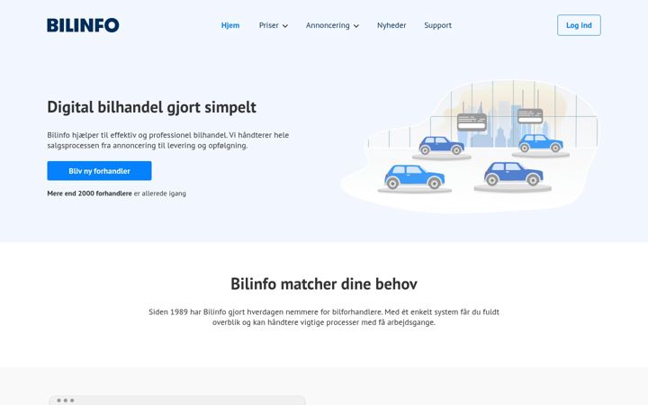 Screenshot of bilinfo.dk