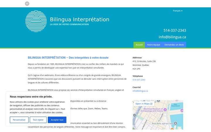 Screenshot of bilingua.ca