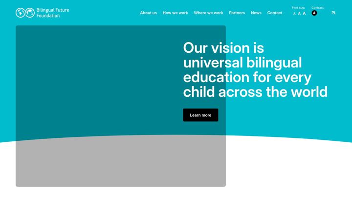 Captura de ecrã de bilingualfuturefoundation.org