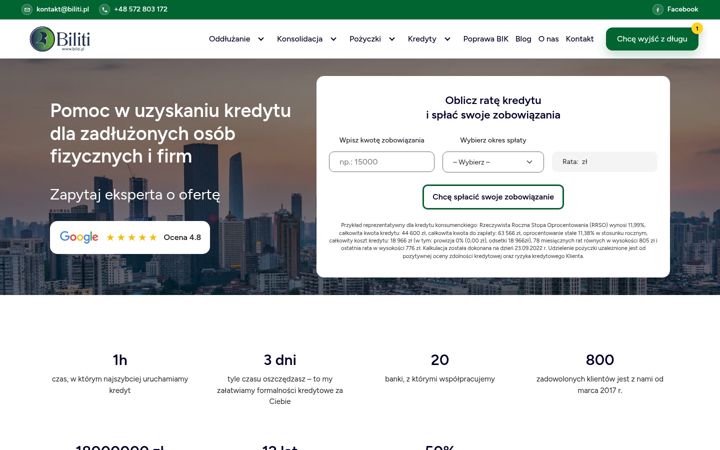 Screenshot of biliti.pl