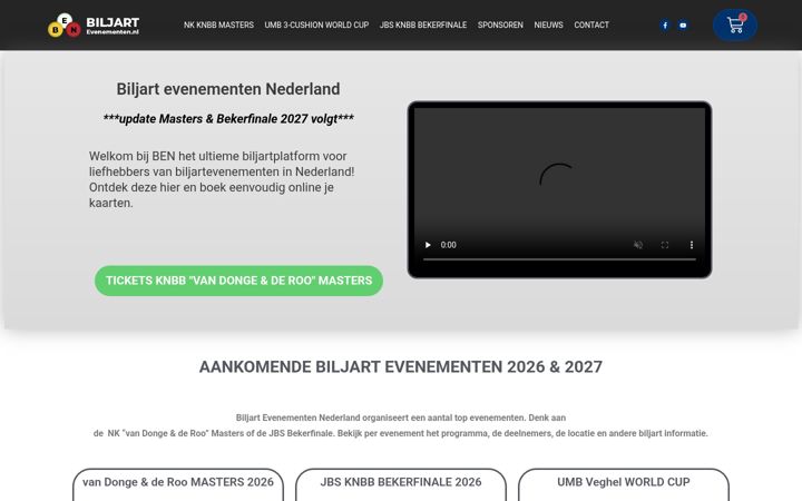 Screenshot of biljartevenementen.nl