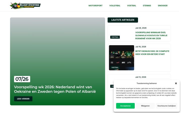 Screenshot of biljartstichtinghoogeveen.nl