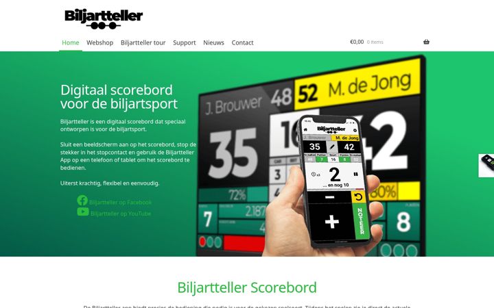 Screenshot of biljartteller.nl