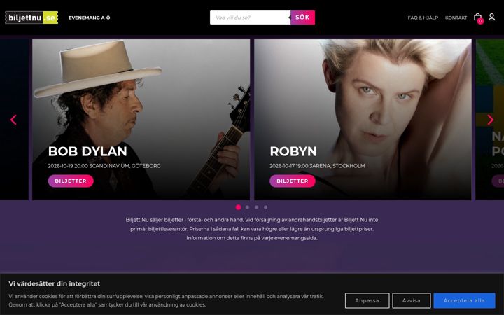 Screenshot of biljettnu.se