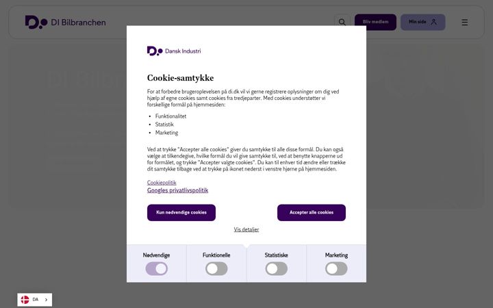 Screenshot of bilkarriere.dk