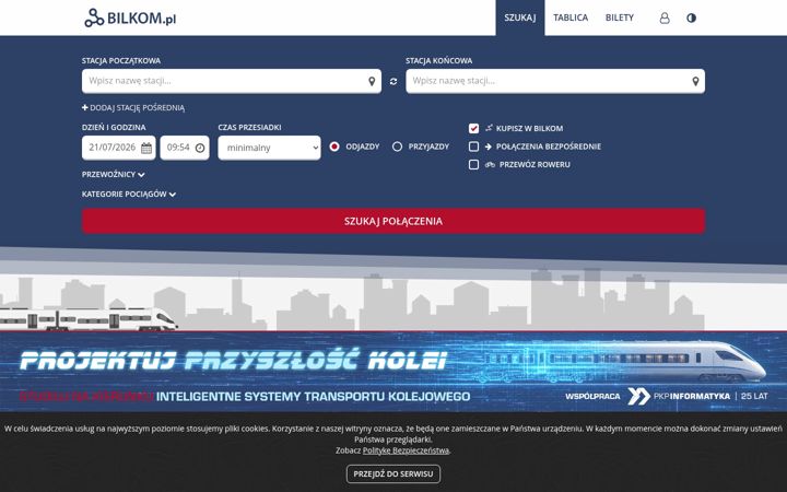 Zrzut ekranu bilkom.pl