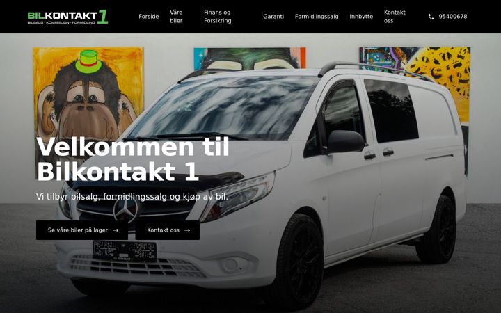 Captură de ecran a bilkontakt1.no