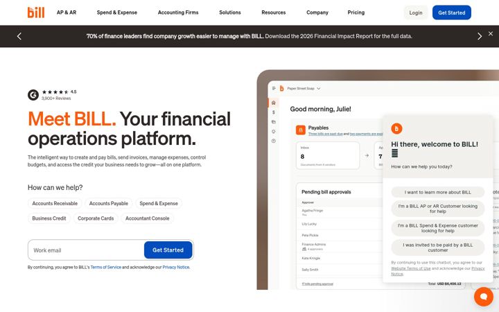 Skärmbild av bill.com